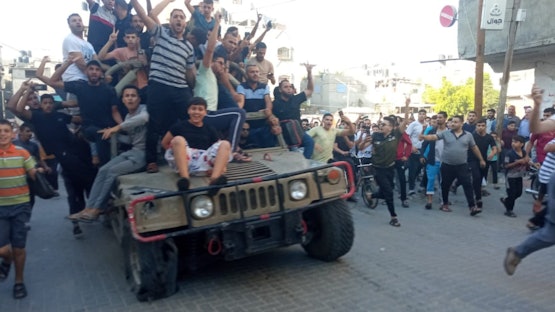 Humvee gestolen & naar Gaza gereden