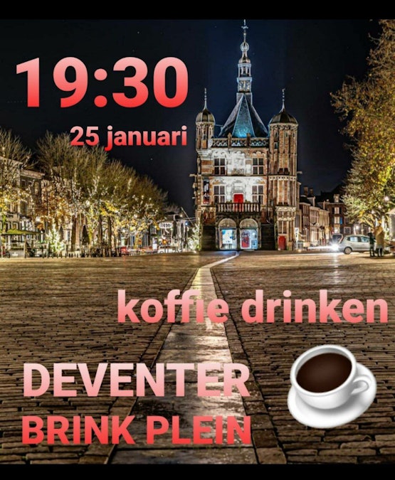 Deventer, Brink - "Koffie drinken"
