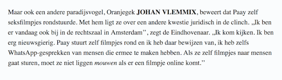 Wij hebben in ieder geval Johan Vlemmix als raadsman: