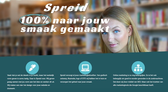Uw optimale eigen website en beeldmerk laat u maken via Spreid.nl!