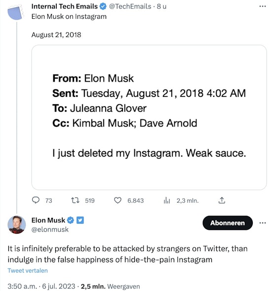 Elon bespiegelt!