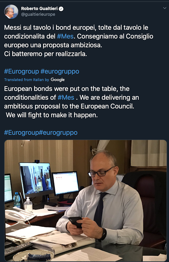 Italië: 'Eurobonds op tafel'