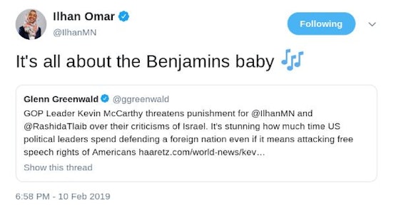 ...maar Ilhan Omar is wel een antisemiet..