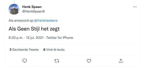 Henk Spaan schrijft tenminste niet voor GeenStijl!