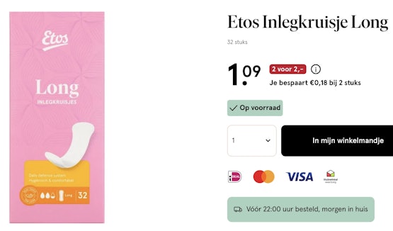 Etos Inlegkruisje Long - € 1,09